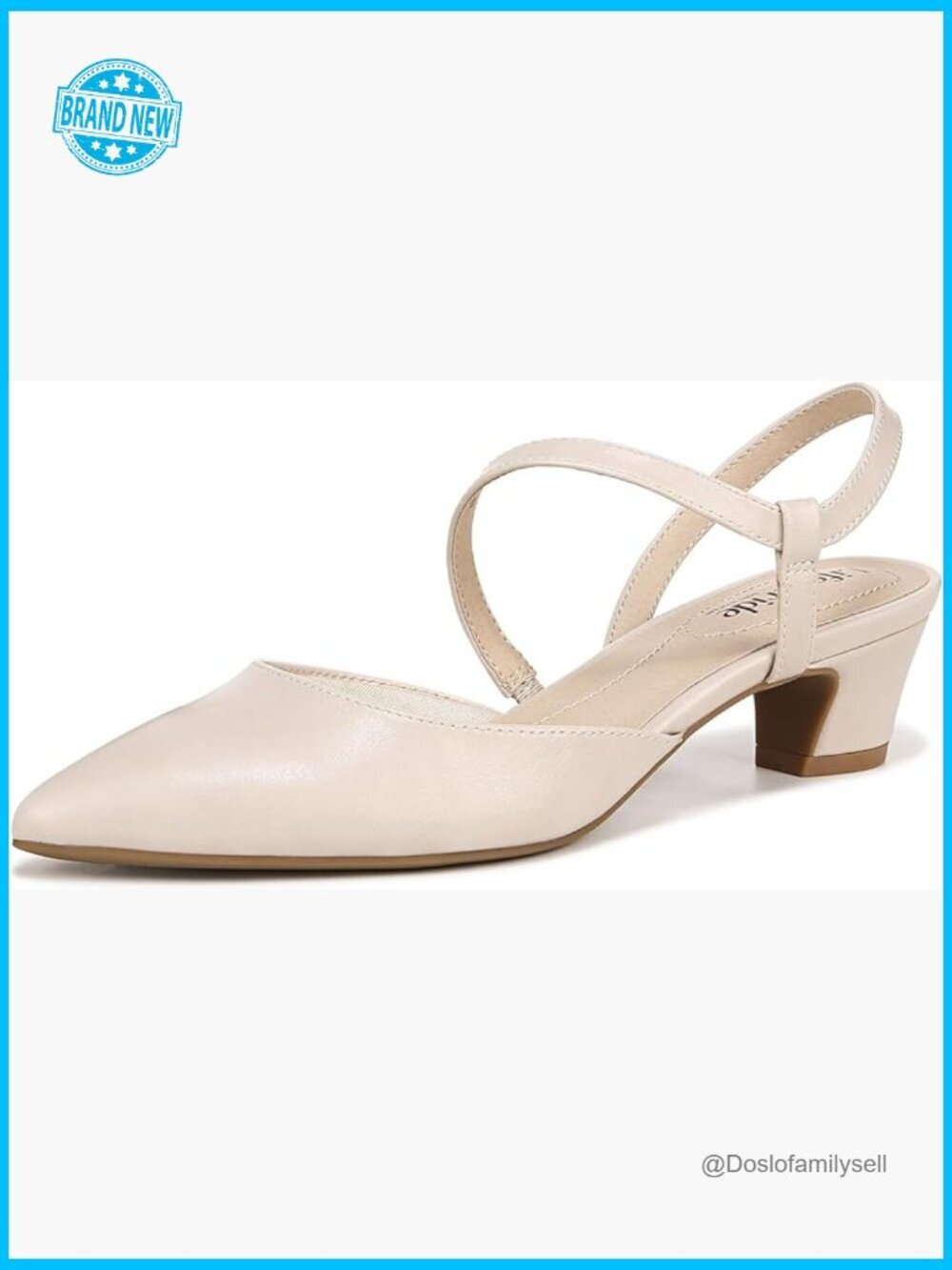 Women's Pointed Toe Kitten Heel Pumps Cushioned Slingback Pull-On Shoes